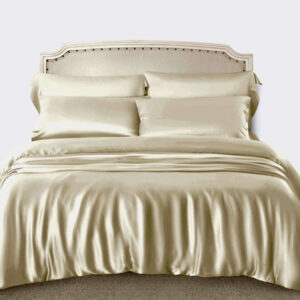 Zijden Dekbedovertrekset Plain Ivory